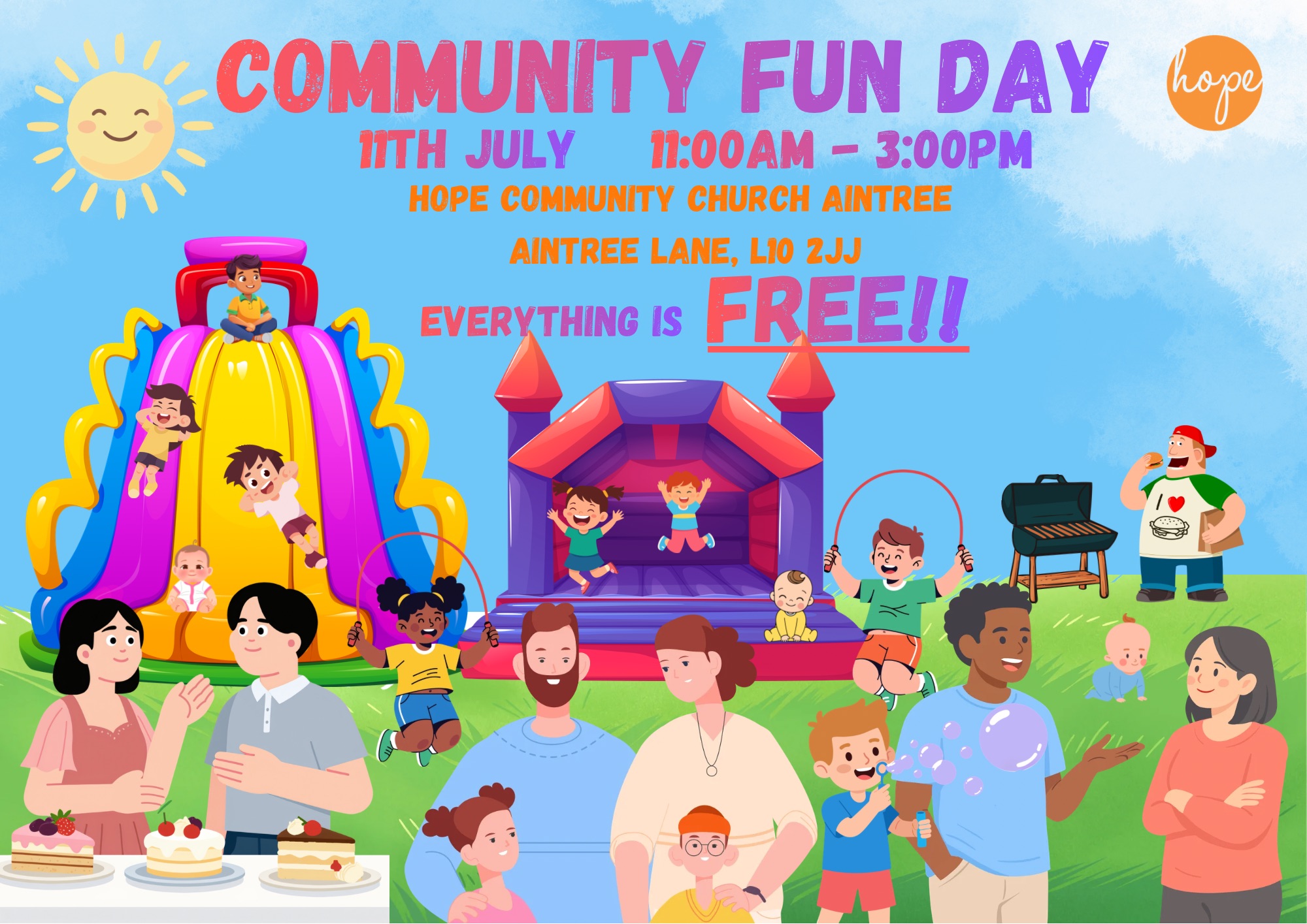 Community Fun Day, Saturday 11th July 2026, 11am to 3pm